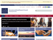 Tablet Screenshot of esrc.ac.uk